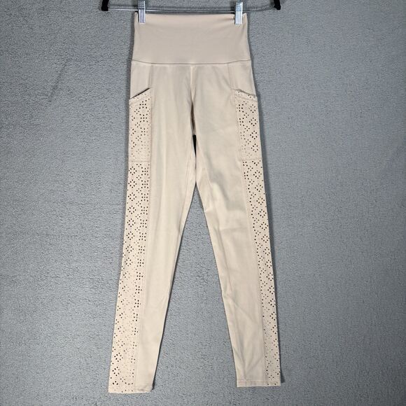 Aerie Pants - Aerie Women’s Size Small Offline Leggings Nude Beige Eyelets‎ Pockets Athleisure